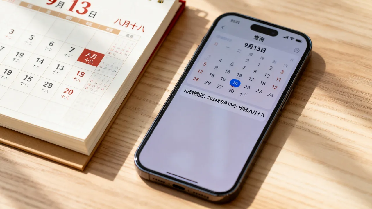 9月13日换算阴历是几月几号，阴历日期怎么查询