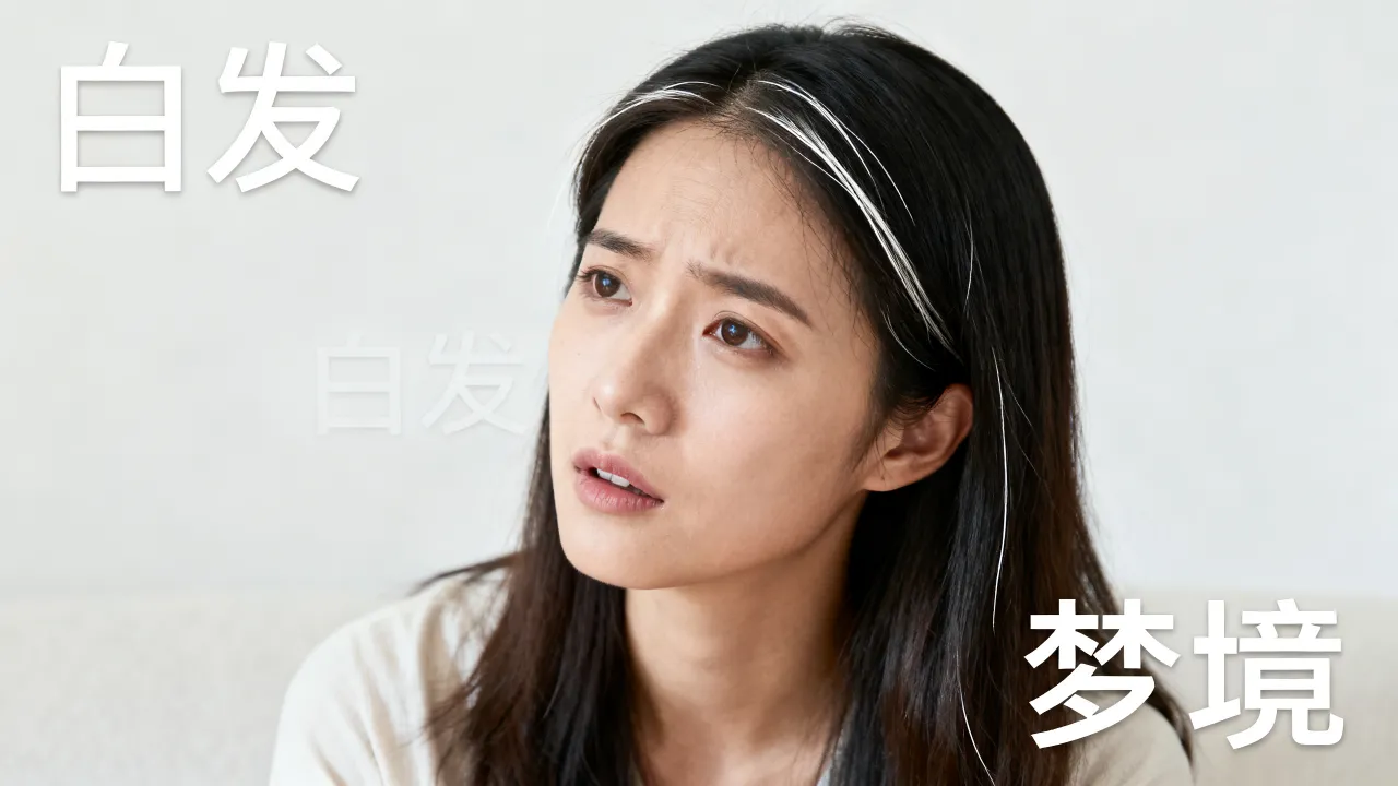 梦见自己头上长白发是什么预兆，周公解梦梦见白头发是什么征兆