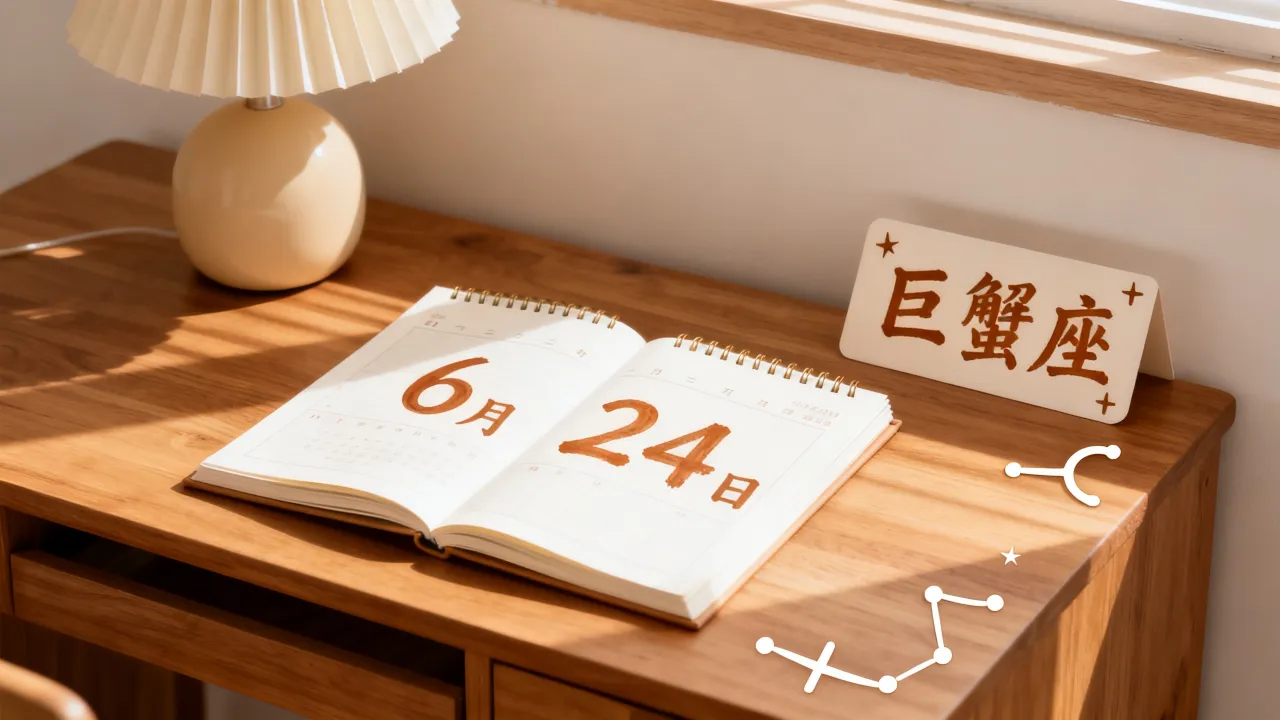 6月24阴历生日是几号，农历六月二十四是什么星座？