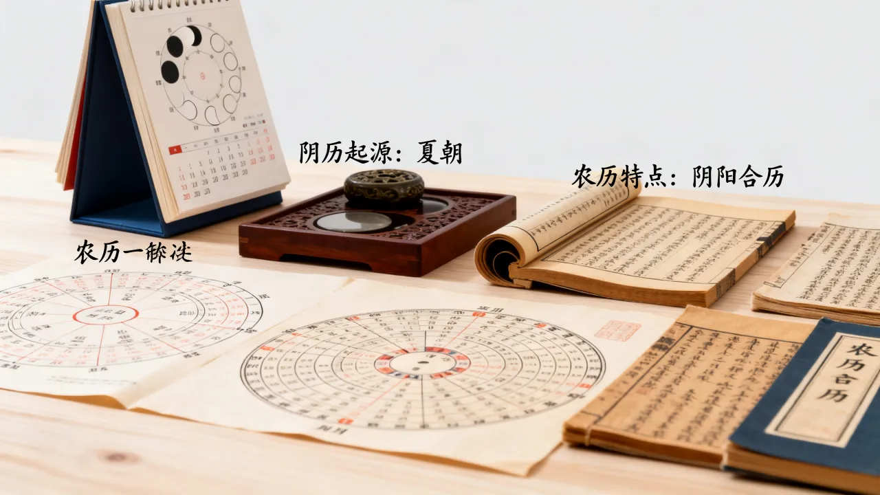 阴历从什么时候开始算起呢，阴历和农历的区别是什么
