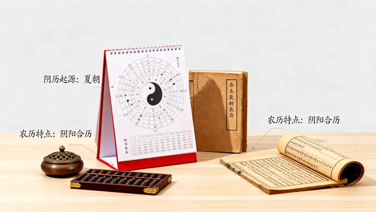 阴历从什么时候开始算起呢，阴历和农历的区别是什么