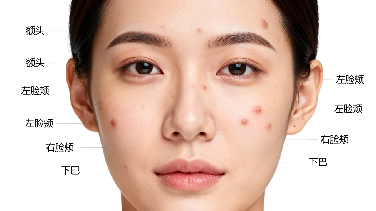 脸上长痘痘的位置与命运有什么关系?面部风水痘痘位置图解 脸上长痘痘的位置与命运有什么关系?面部风水痘痘位置图解
