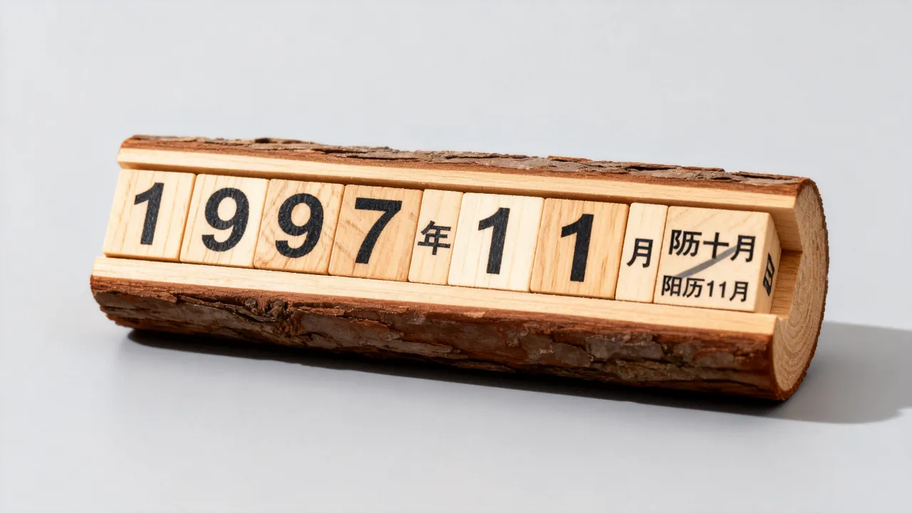 1997年11月阴历是几月几号，农历11月是阳历几号？
