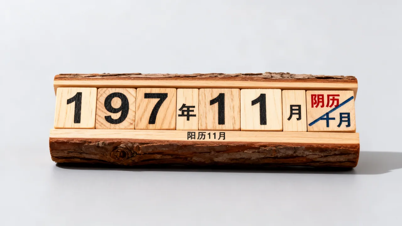 1997年11月阴历是几月几号，农历11月是阳历几号？