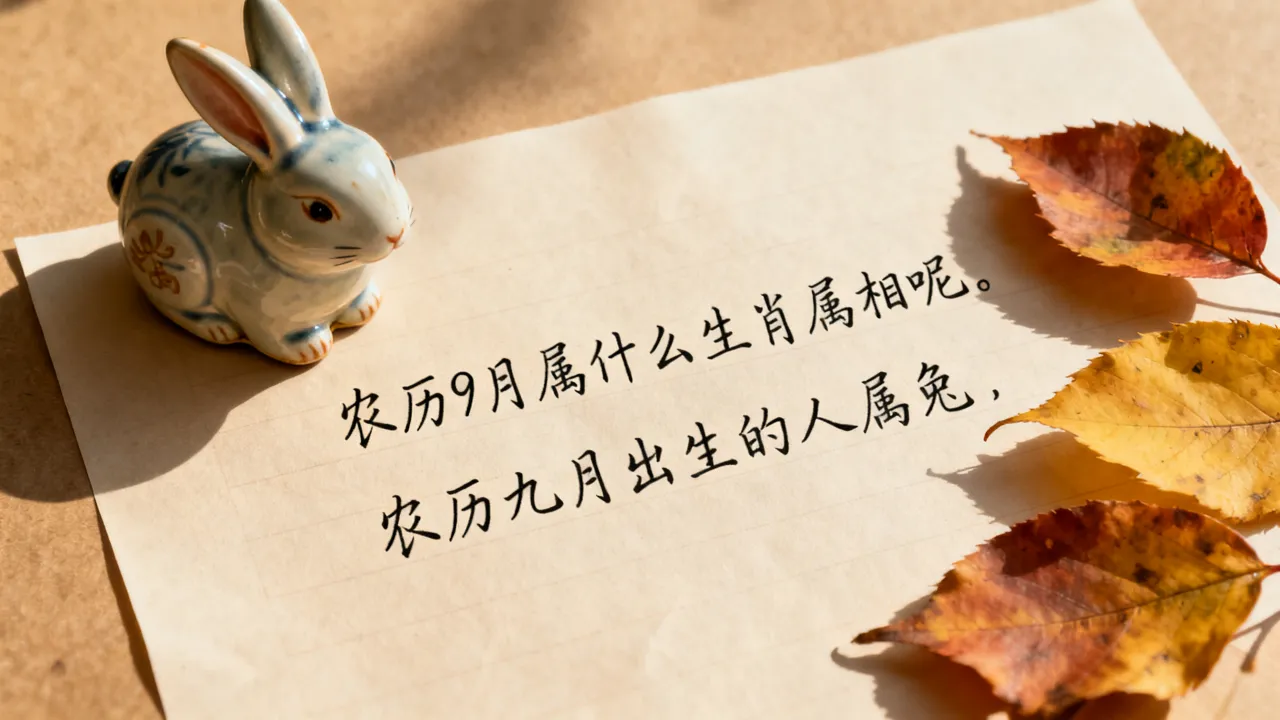 农历9月属什么生肖属相呢，农历九月出生的人属什么生肖