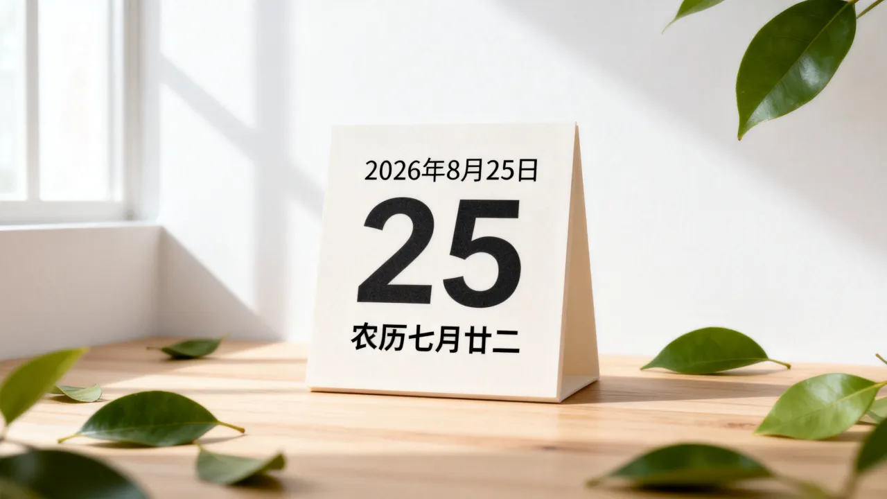 8月25阴历几号,2026年8月25日农历是几月几号 8月25阴历几号,2026年8月25日农历是几月几号