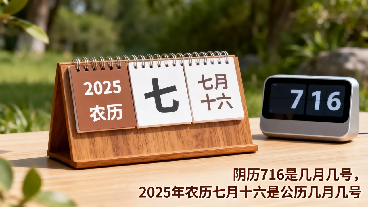 阴历716是几月几号，2025年农历七月十六是公历几月几号