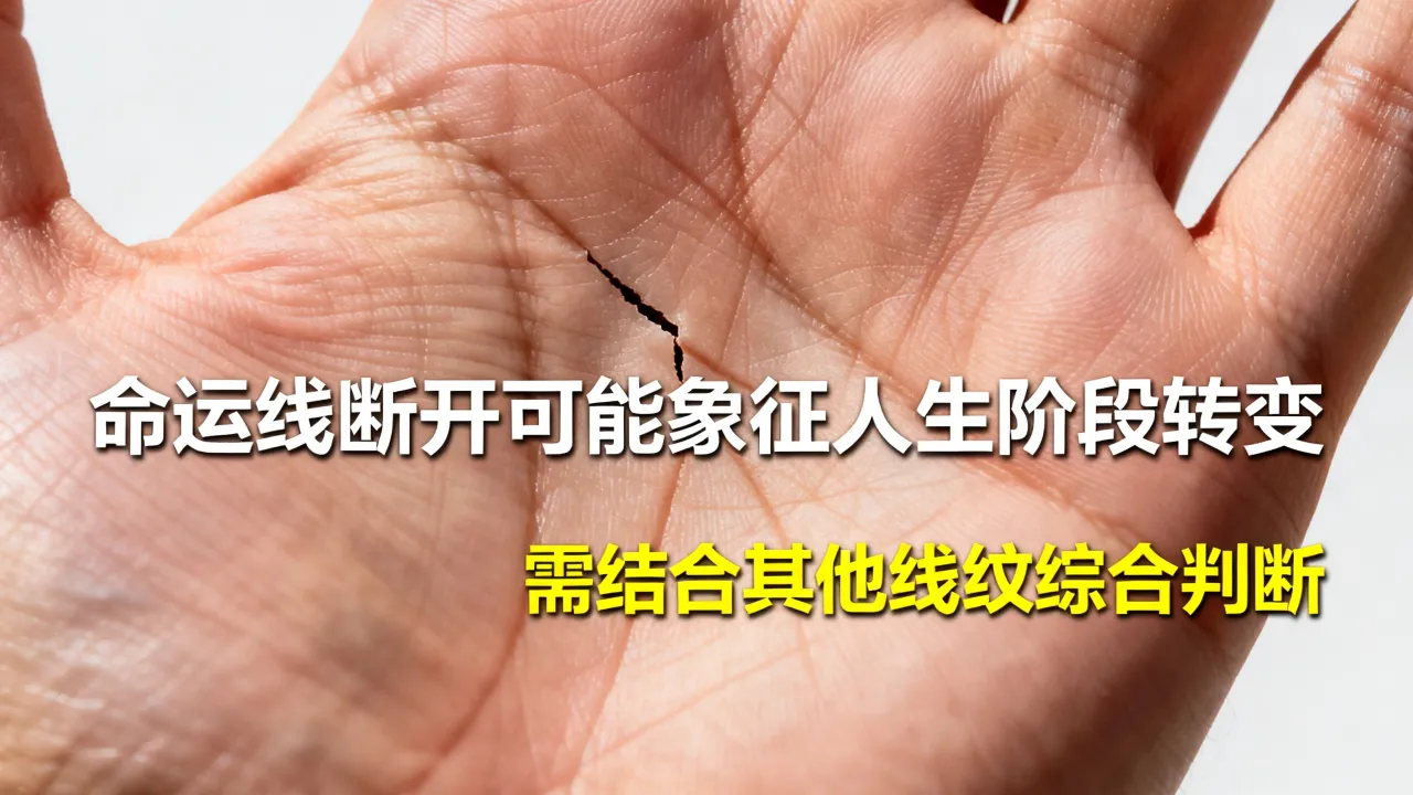 手相命运线断了代表什么,命运线断开有什么说法 手相命运线断了代表什么,命运线断开有什么说法