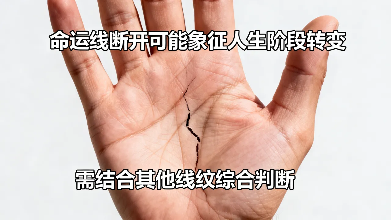 手相命运线断了代表什么,命运线断开有什么说法 手相命运线断了代表什么,命运线断开有什么说法