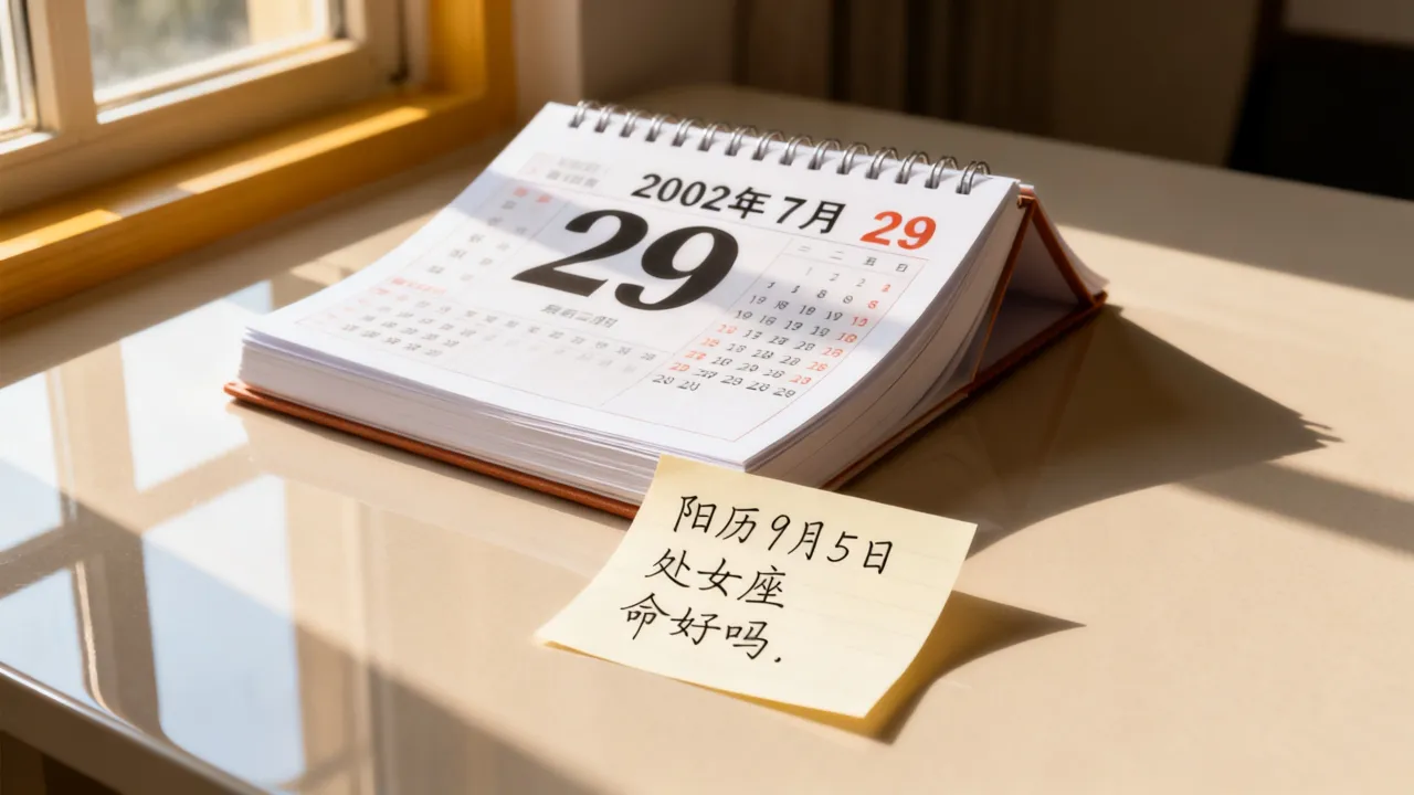 2002年阴历7月29是阳历几月几号？属什么星座命好吗