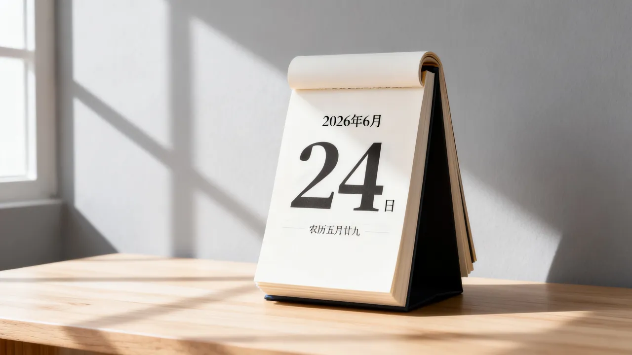 6月24日的阴历是多少,2026年6月24日农历是几月几号 6月24日的阴历是多少,2026年6月24日农历是几月几号
