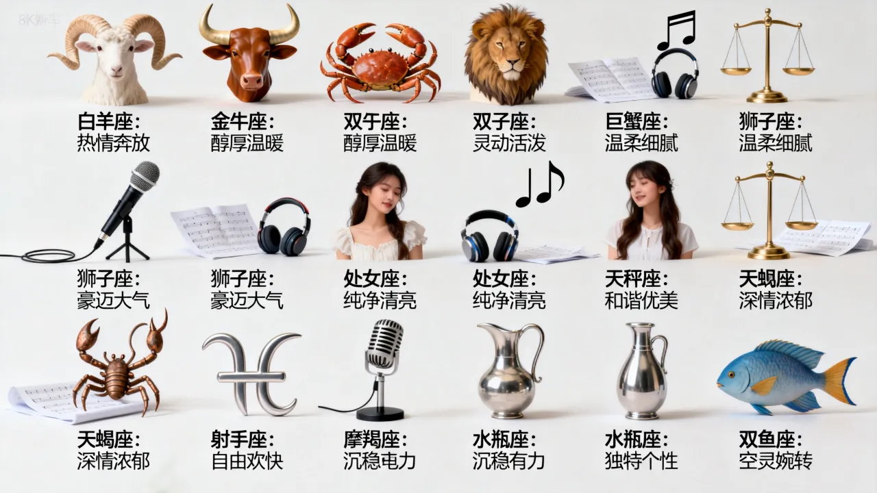 十二星座歌声排行怎么样？十二星座谁唱歌最好听？