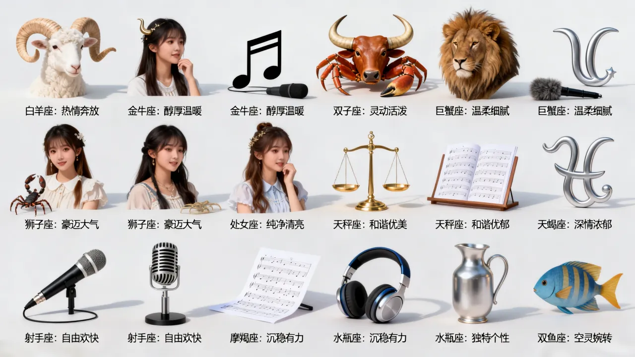 十二星座歌声排行怎么样?十二星座谁唱歌最好听? 十二星座歌声排行怎么样?十二星座谁唱歌最好听?