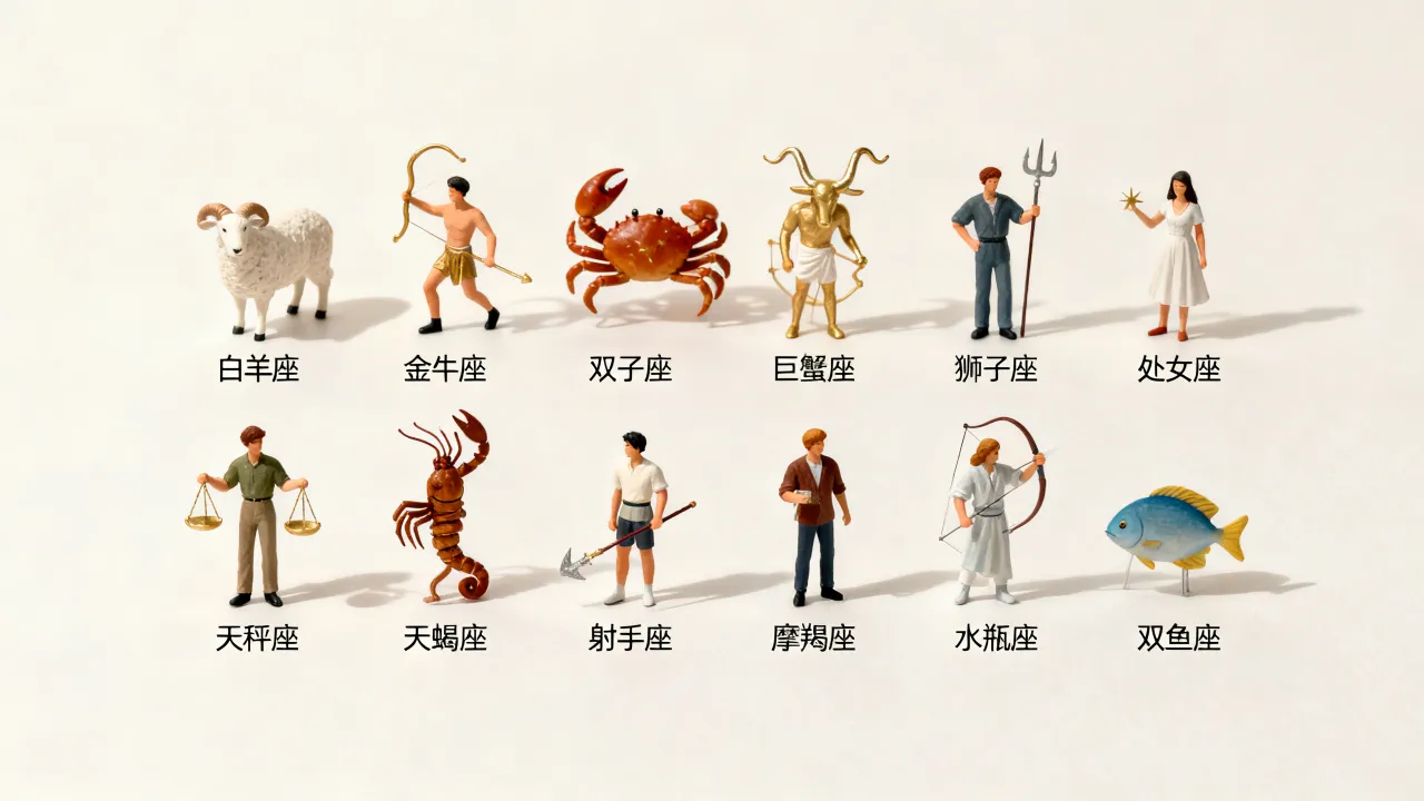 十二星座人形图片长什么样？十二星座图片大全