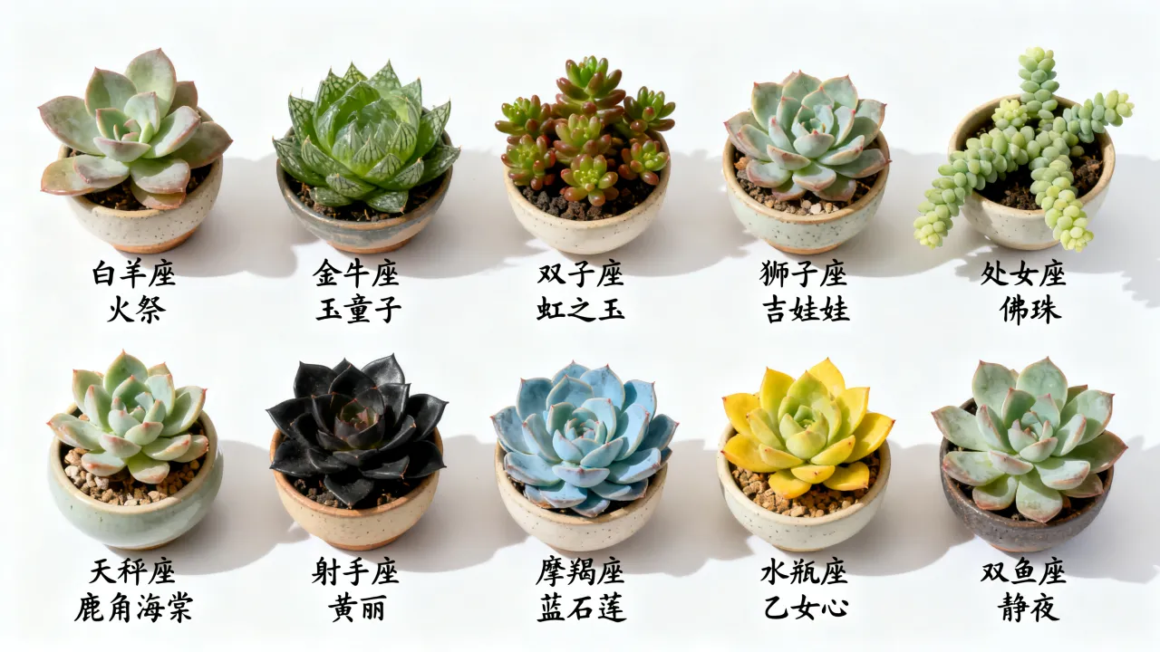 多肉植物如何对应十二星座?多肉十二星座养护大全 多肉植物如何对应十二星座?多肉十二星座养护大全