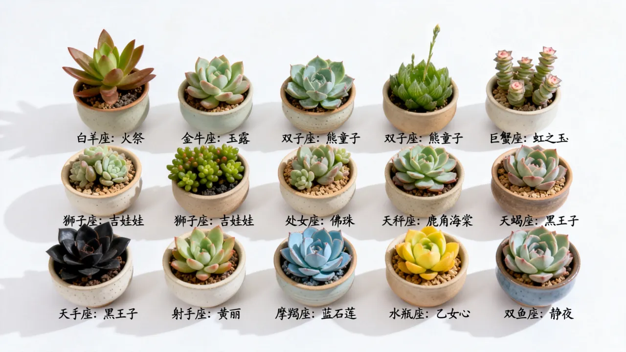 多肉植物如何对应十二星座?多肉十二星座养护大全 多肉植物如何对应十二星座?多肉十二星座养护大全