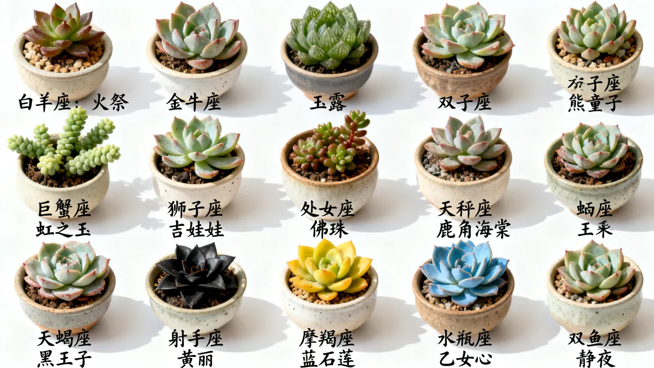 多肉植物如何对应十二星座?多肉十二星座养护大全 多肉植物如何对应十二星座?多肉十二星座养护大全