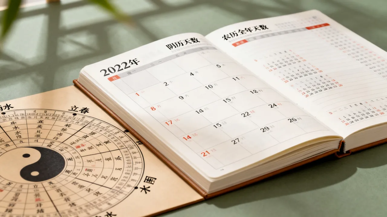 2022阴历多少天，农历全年总共有多少天