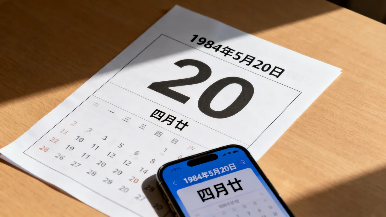 1984年5月20日阴历是几月几号,农历生日怎么查 1984年5月20日阴历是几月几号,农历生日怎么查