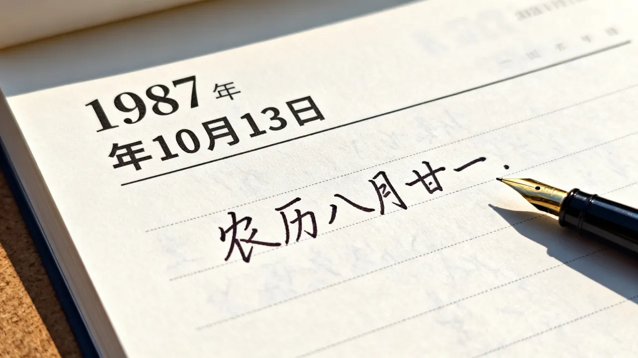 1987年10月13日阴历是几月几号,农历生日对应公历日期查询 1987年10月13日阴历是几月几号,农历生日对应公历日期查询
