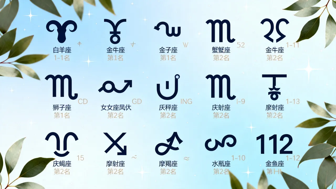 新十二星座排名是怎么排的？2025年十二星座最新排名查询
