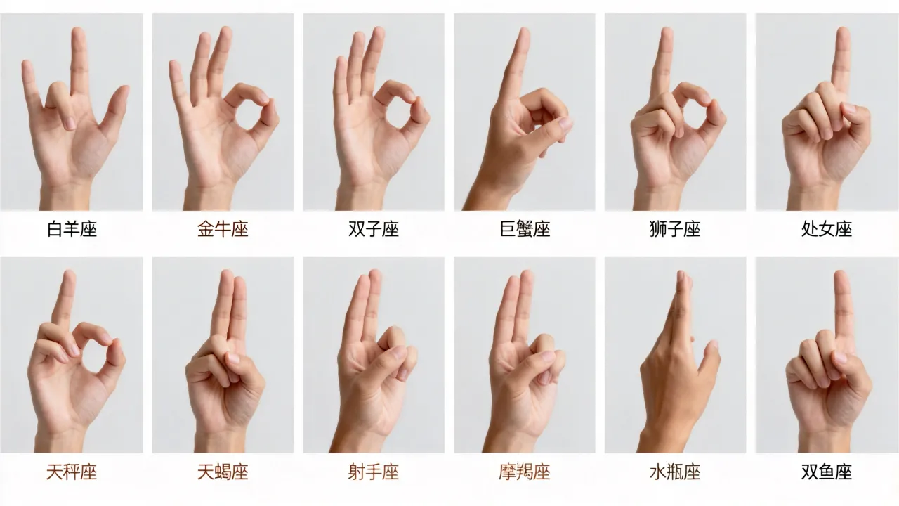 手势十二星座密码图片怎么看?十二星座手势图解大全 手势十二星座密码图片怎么看?十二星座手势图解大全