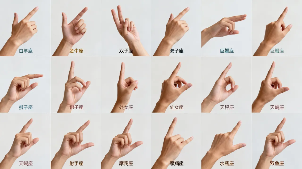 手势十二星座密码图片怎么看?十二星座手势图解大全 手势十二星座密码图片怎么看?十二星座手势图解大全