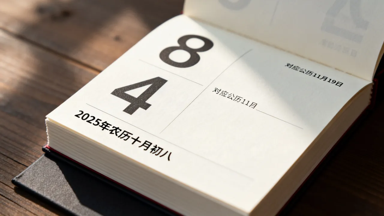 阴历10月8日阳历是多少号？2025年农历十月初八对应公历几月几日
