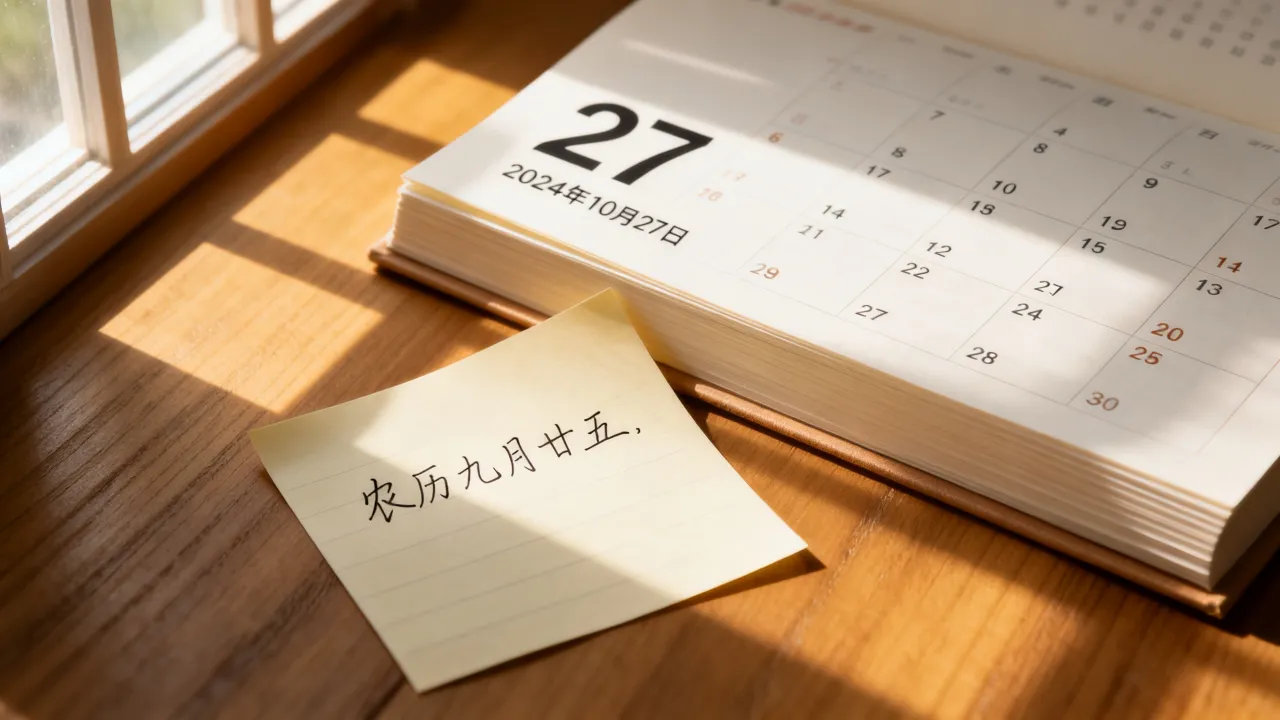 10.27是阴历几号,2024年10月27日农历是几月几号 10.27是阴历几号,2024年10月27日农历是几月几号