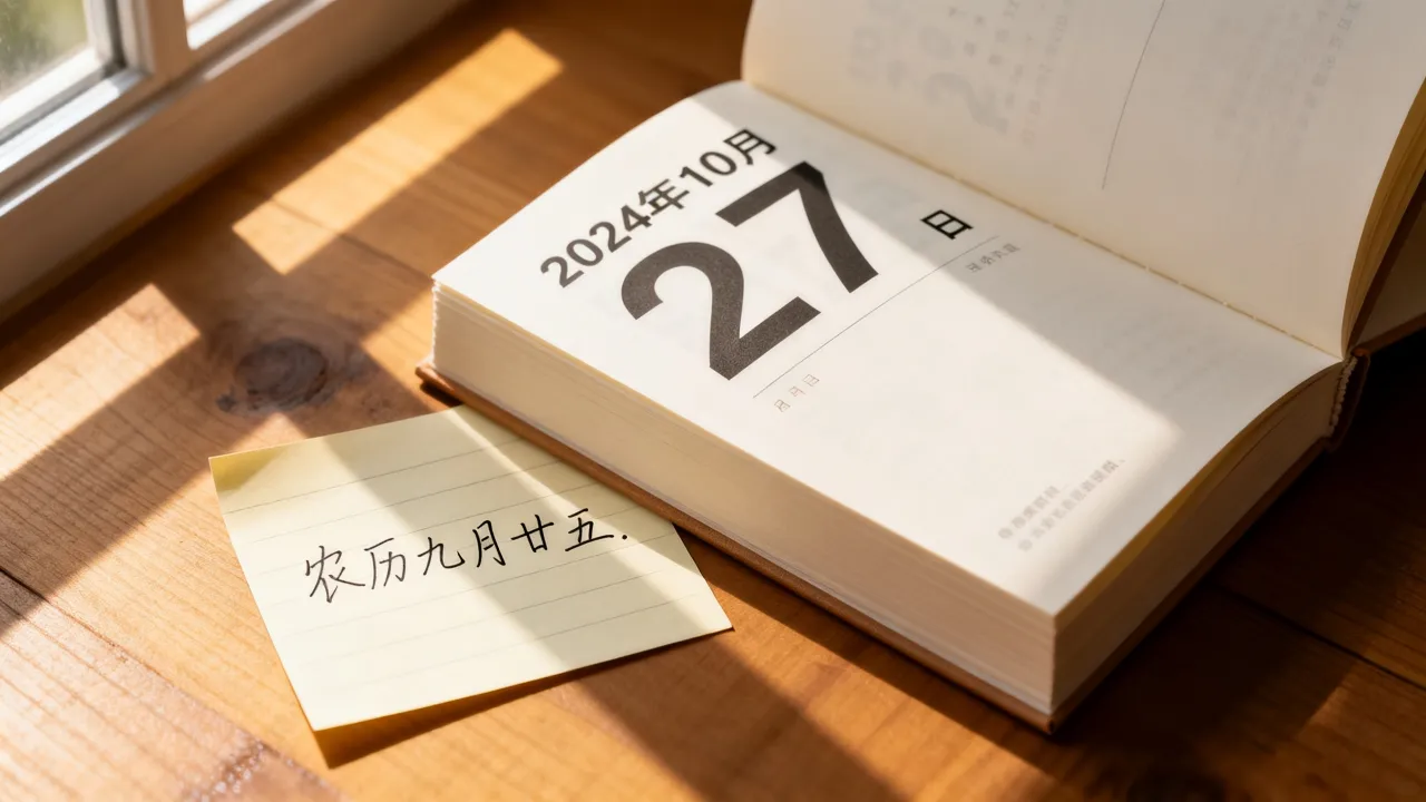10.27是阴历几号,2024年10月27日农历是几月几号 10.27是阴历几号,2024年10月27日农历是几月几号