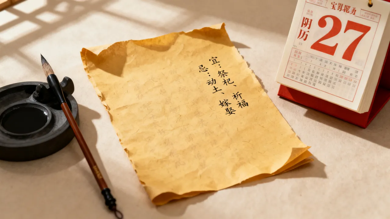 黄历阴历27日子好不好？农历二十七黄历宜忌查询