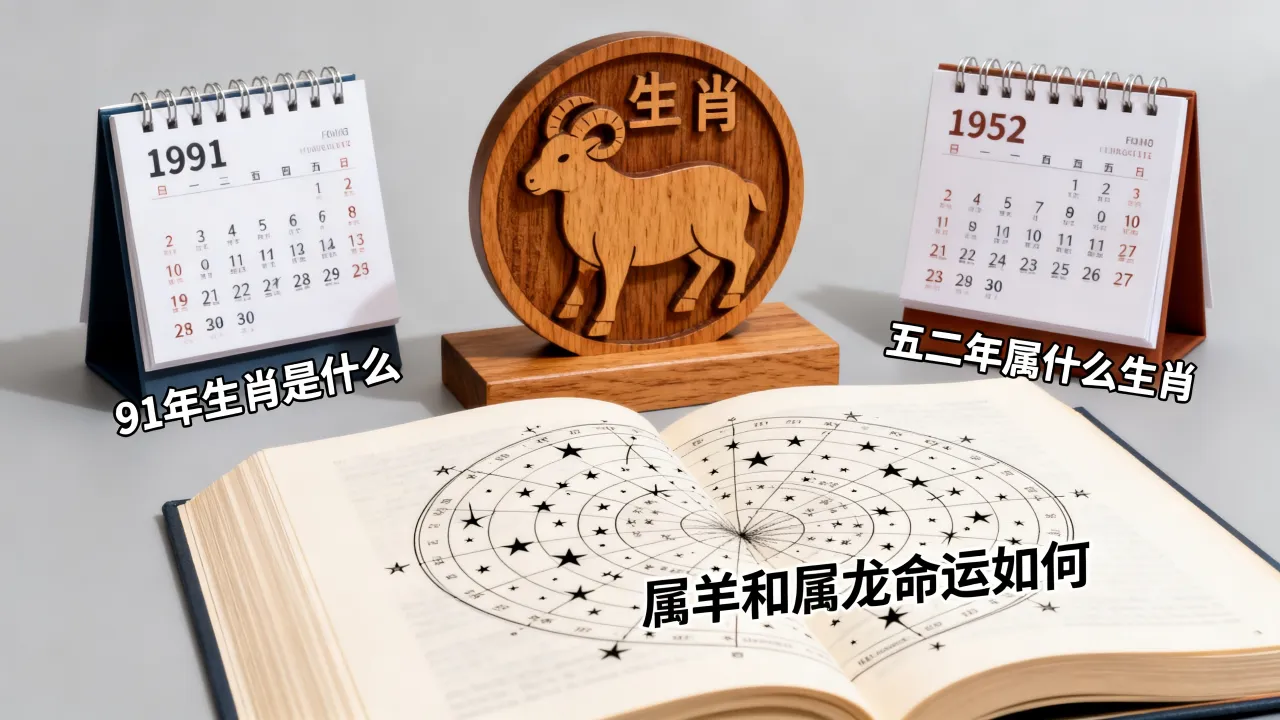 91年生肖是什么，五二年属什么生肖，属羊和属龙命运如何？