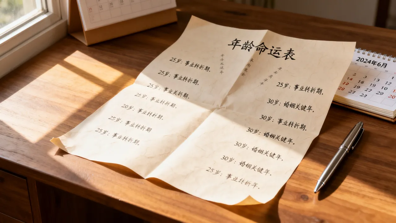 年龄命运表真的能决定每个人的一生吗,准不准 年龄命运表真的能决定每个人的一生吗,准不准
