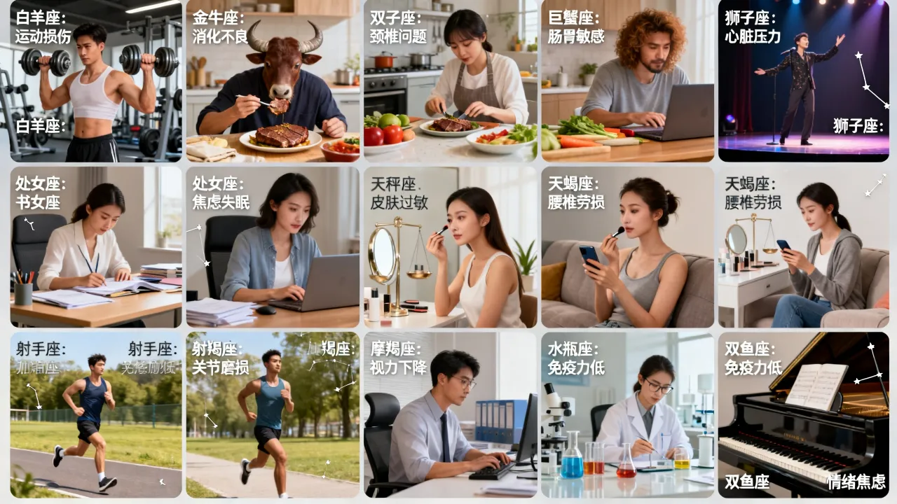 十二星座易患什么病，各星座健康隐患你知道吗？