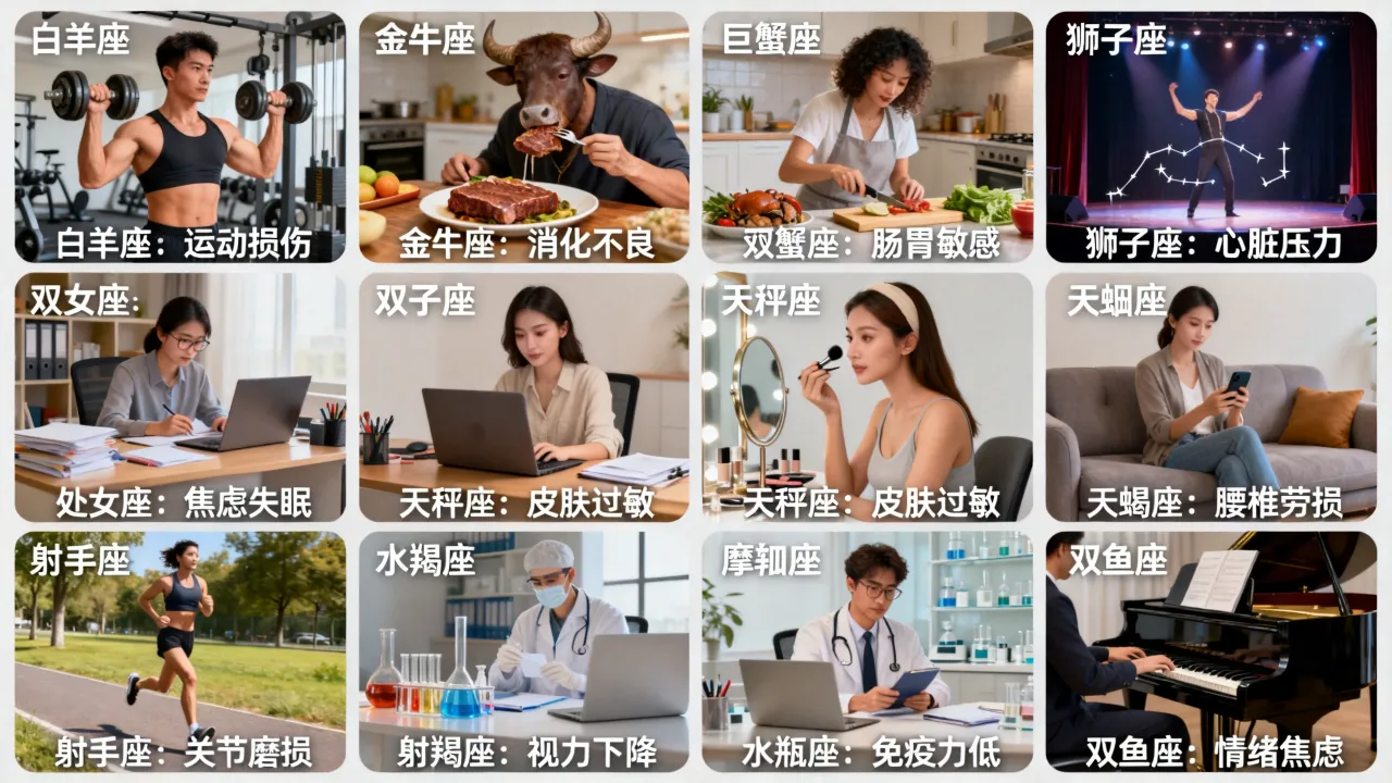 十二星座易患什么病,各星座健康隐患你知道吗? 十二星座易患什么病,各星座健康隐患你知道吗?