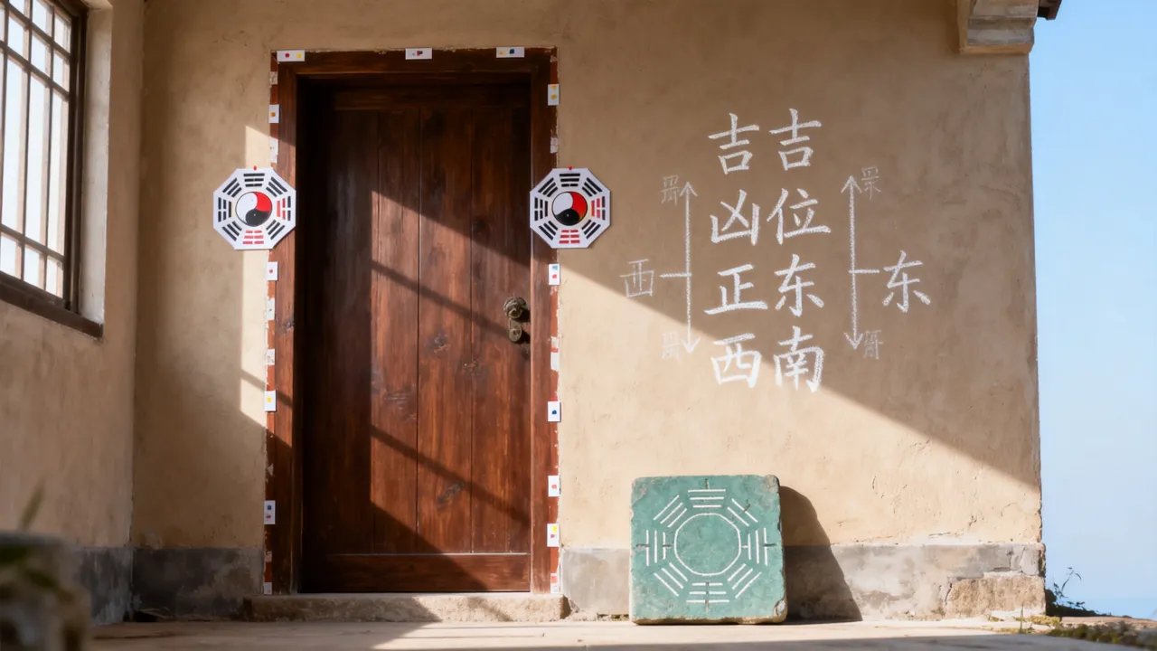 八卦看大门吉凶怎么看，住宅大门风水吉凶方位图解？