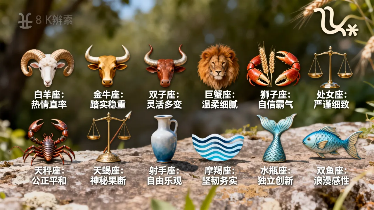 十二星座各有什么特征?十二星座性格特点分别是什么 十二星座各有什么特征?十二星座性格特点分别是什么