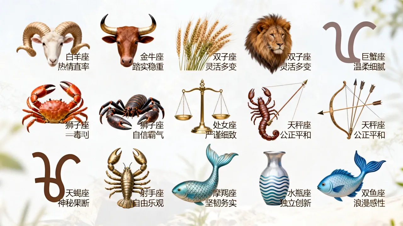 十二星座各有什么特征?十二星座性格特点分别是什么 十二星座各有什么特征?十二星座性格特点分别是什么