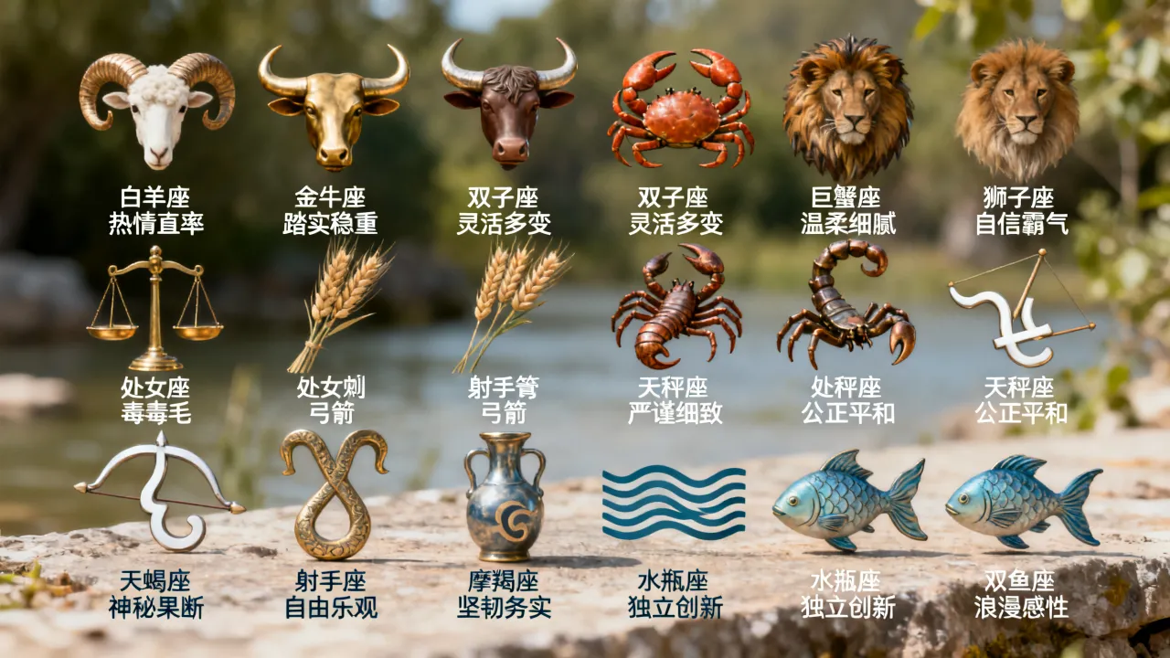 十二星座各有什么特征?十二星座性格特点分别是什么 十二星座各有什么特征?十二星座性格特点分别是什么