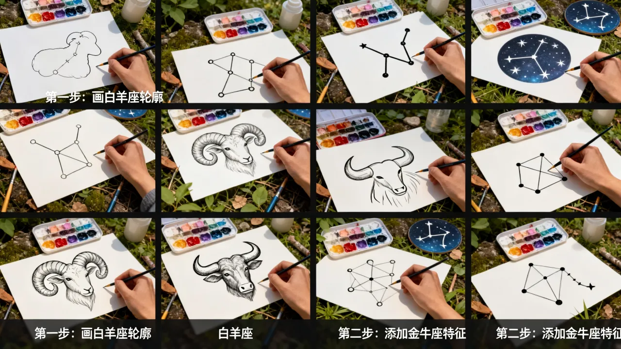 怎么画十二星座,十二星座怎么画一步一步简单又好看 怎么画十二星座,十二星座怎么画一步一步简单又好看