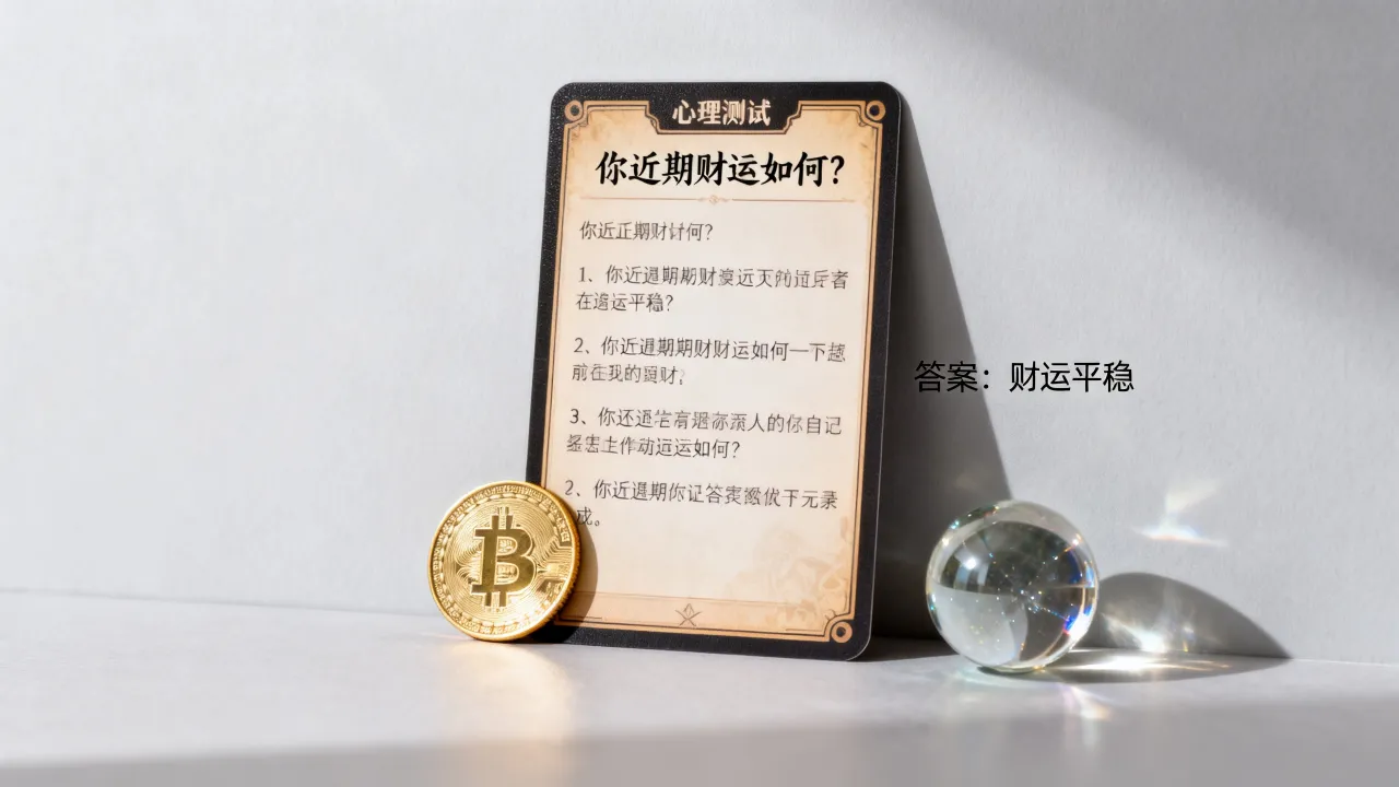 心理测试命运财运真的准吗？测你一生财运命运好不好
