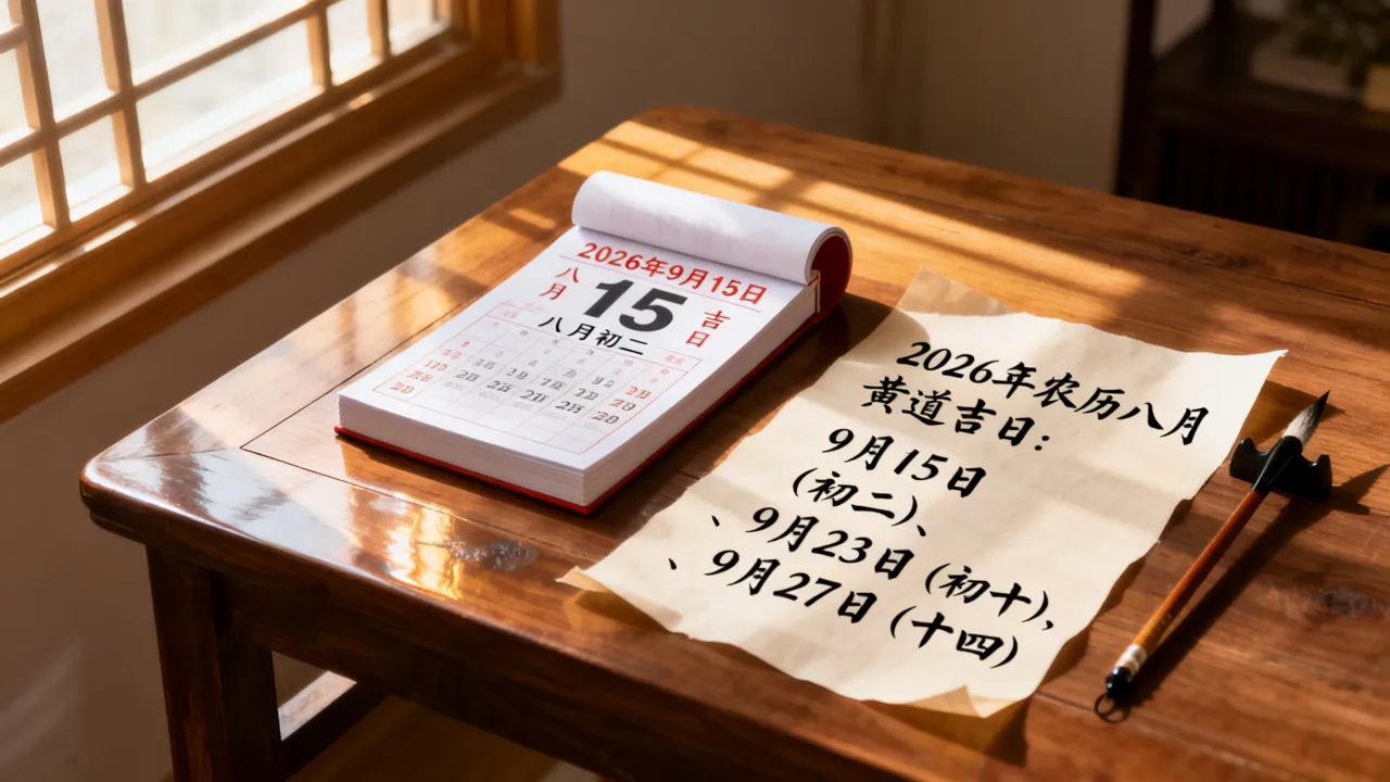 今年阴历8月是几月几号,2026年农历八月黄道吉日有哪些 今年阴历8月是几月几号,2026年农历八月黄道吉日有哪些