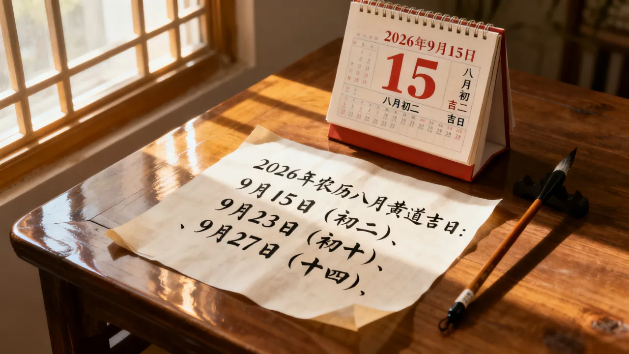 今年阴历8月是几月几号,2026年农历八月黄道吉日有哪些 今年阴历8月是几月几号,2026年农历八月黄道吉日有哪些