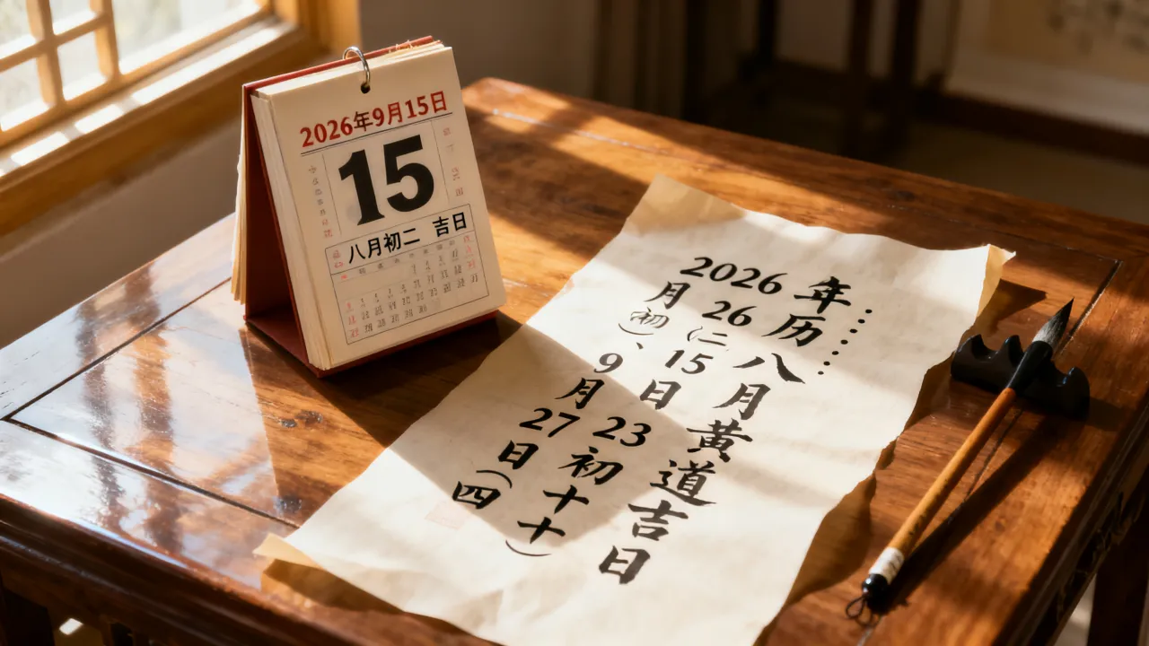 今年阴历8月是几月几号,2026年农历八月黄道吉日有哪些 今年阴历8月是几月几号,2026年农历八月黄道吉日有哪些