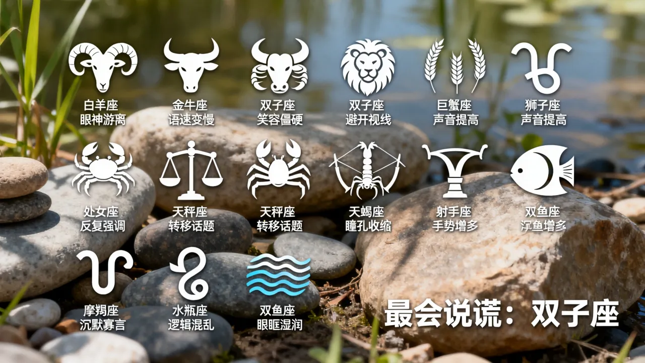 十二星座说谎时会有哪些明显表现？十二星座谁最会说谎