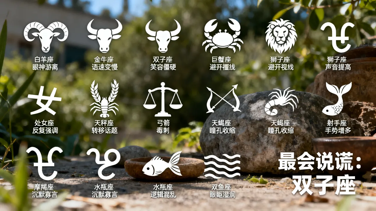 十二星座说谎时会有哪些明显表现?十二星座谁最会说谎 十二星座说谎时会有哪些明显表现?十二星座谁最会说谎