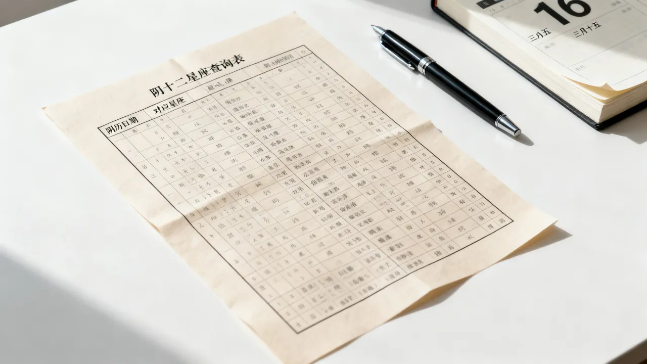 阴历十二星座查询表准不准？阴历生日怎么查星座对应表？