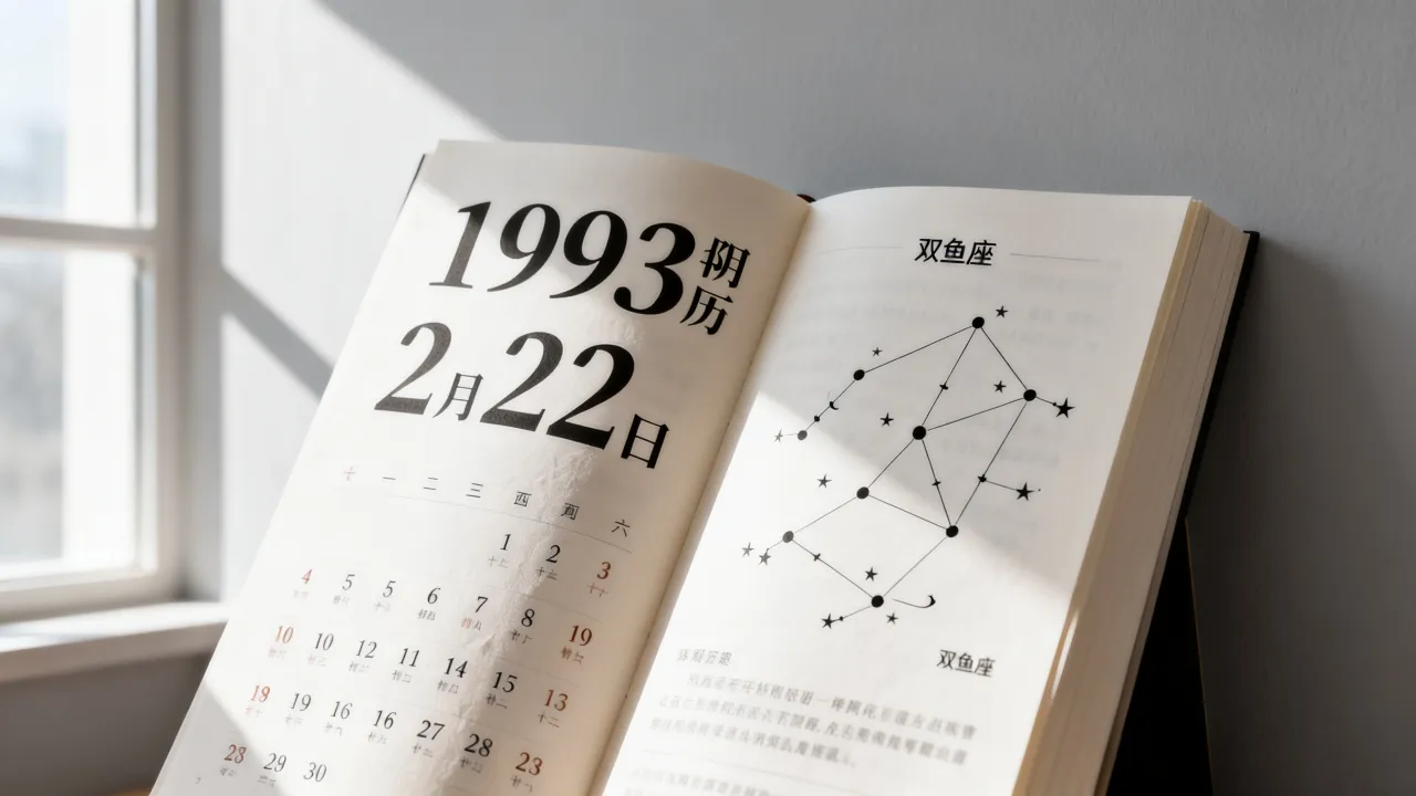 1993阴历222是公历多少,阴历2月22日是什么星座 1993阴历222是公历多少,阴历2月22日是什么星座