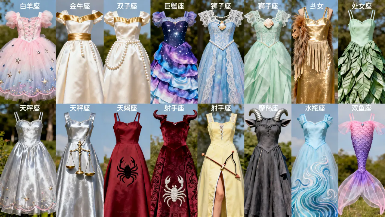 十二星座公主专属衣服都长什么样,星座公主裙图片大全 十二星座公主专属衣服都长什么样,星座公主裙图片大全