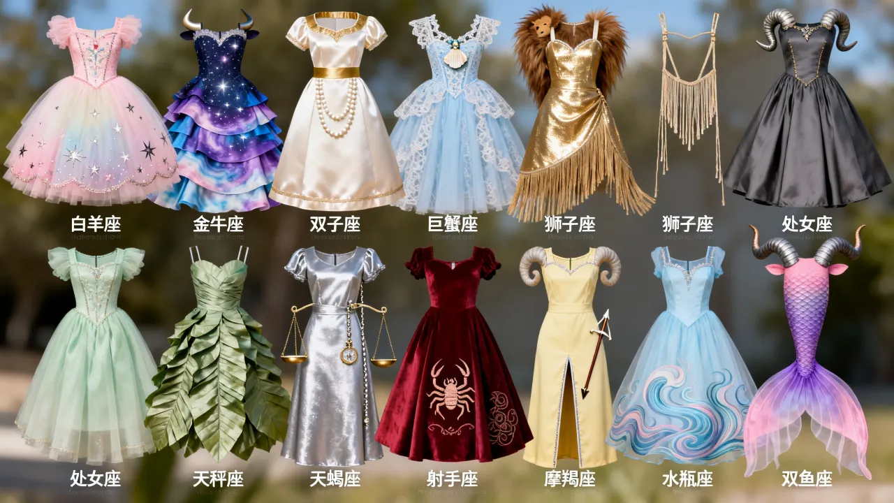 十二星座公主专属衣服都长什么样,星座公主裙图片大全 十二星座公主专属衣服都长什么样,星座公主裙图片大全